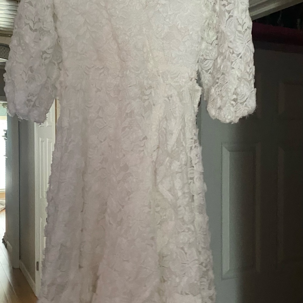 Ivy City Co White Lace Kids Dress